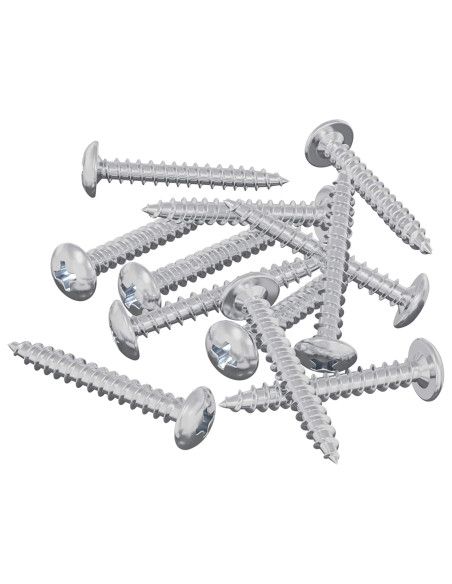 Viti in Legno 8451 pcs Argento Acciaio
