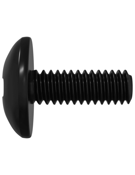 Viti a manica 12 pcs Nero M4 x 10 mm Ferro