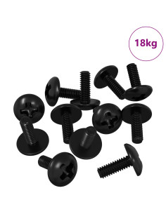 Viti a manica 8182 pcs Nero M4 x 10 mm Ferro 2