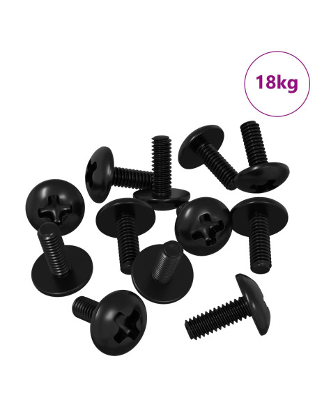 Viti a manica 8182 pcs Nero M4 x 10 mm Ferro