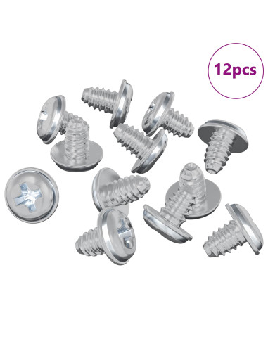 Viti a Brugola 12 pcs Argento M4 x 5 mm Ferro