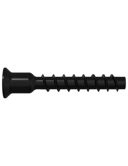 Vite a testa esagonale 12 pcs Nero 7 x 40 mm Ferro