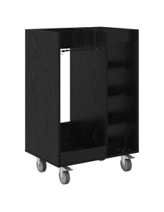 Armadio per Golf con ruota Rovere Nero 65 x 45 x 98 cm 2