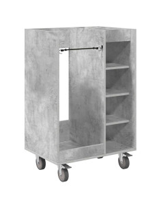 Armadio per Golf con ruota Grigio cemento 65 x 45 x 98 cm 2