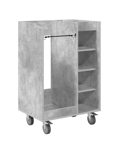 Armadio per Golf con ruota Grigio cemento 65 x 45 x 98 cm