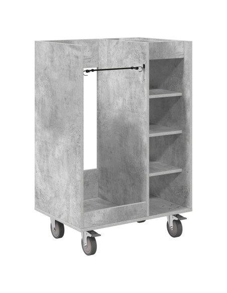 Armadio per Golf con ruota Grigio cemento 65 x 45 x 98 cm