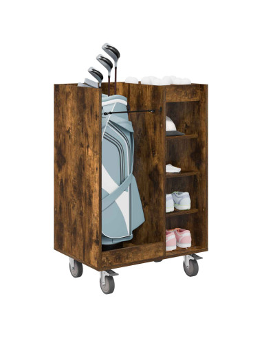 Armadio per Golf con ruota Rovere fumé 65 x 45 x 98 cm