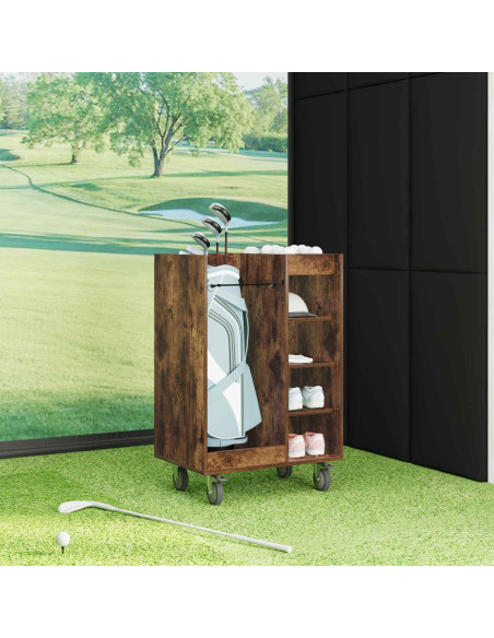 Armadio per Golf con ruota Rovere fumé 65 x 45 x 98 cm