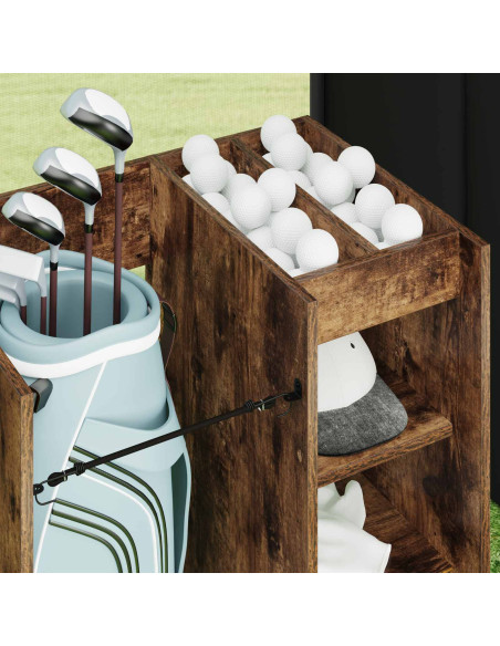 Armadio per Golf con ruota Rovere fumé 65 x 45 x 98 cm
