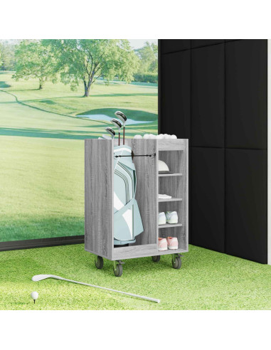 Armadio per Golf con ruota Grigio Sonoma 65 x 45 x 98 cm