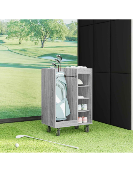 Armadio per Golf con ruota Grigio Sonoma 65 x 45 x 98 cm