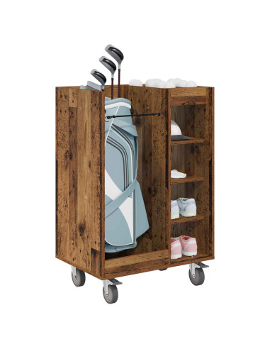 Armadio per Golf con ruota Legno vecchio 65 x 45 x 98 cm