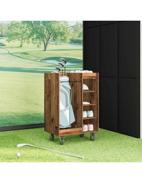 Armadio per Golf con ruota Legno vecchio 65 x 45 x 98 cm