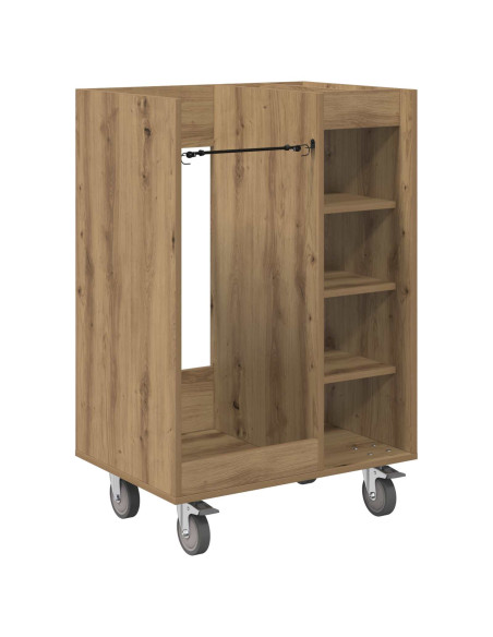 Armadio per Golf con ruota Rovere artigianale 65 x 45 x 98 cm