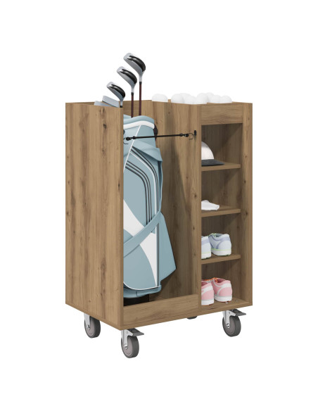 Armadio per Golf con ruota Rovere artigianale 65 x 45 x 98 cm
