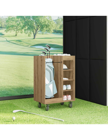 Armadio per Golf con ruota Rovere artigianale 65 x 45 x 98 cm
