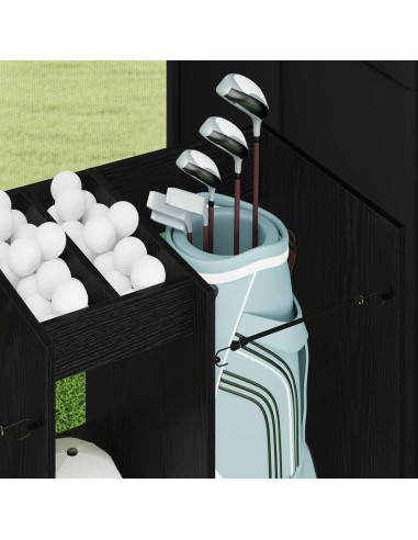 Armadio per Golf Tinta unita Rovere Nero 102 x 45 x 85,5 cm