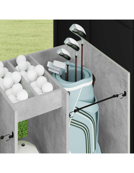 Armadio per Golf Tinta unita Grigio cemento 102 x 45 x 85,5 cm