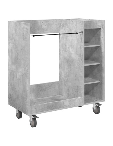 Armadio per Golf con ruota Grigio cemento 90 x 45 x 98 cm