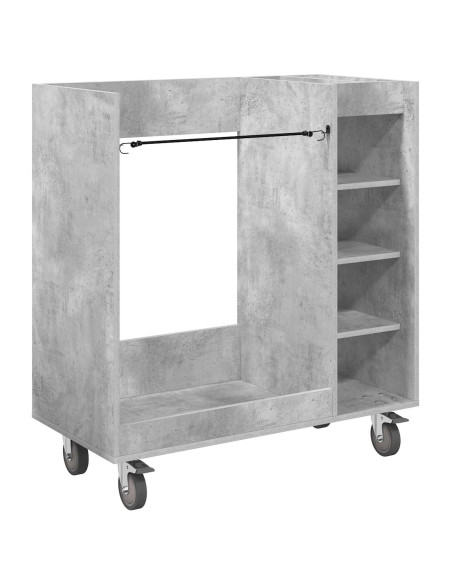 Armadio per Golf con ruota Grigio cemento 90 x 45 x 98 cm