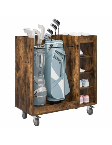 Armadio per Golf con ruota Rovere fumé 90 x 45 x 98 cm
