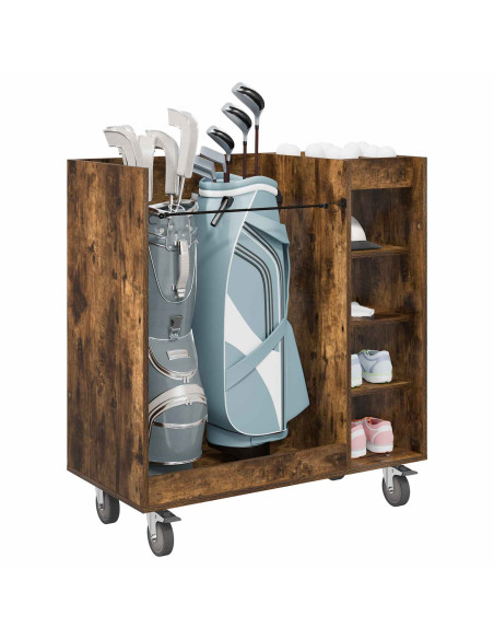 Armadio per Golf con ruota Rovere fumé 90 x 45 x 98 cm