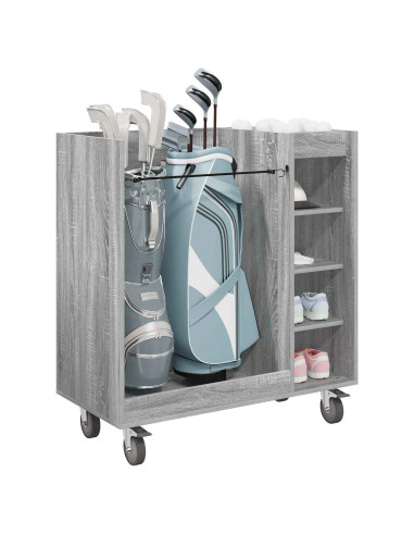 Armadio per Golf con ruota Grigio Sonoma 90 x 45 x 98 cm