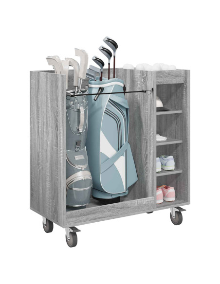 Armadio per Golf con ruota Grigio Sonoma 90 x 45 x 98 cm