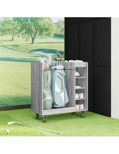 Armadio per Golf con ruota Grigio Sonoma 90 x 45 x 98 cm