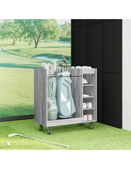 Armadio per Golf con ruota Grigio Sonoma 90 x 45 x 98 cm