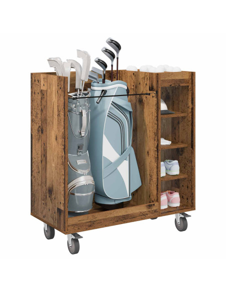 Armadio per Golf con ruota Legno vecchio 90 x 45 x 98 cm