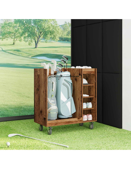 Armadio per Golf con ruota Legno vecchio 90 x 45 x 98 cm