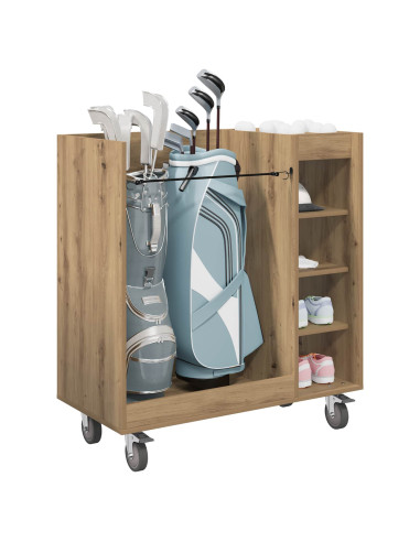 Armadio per Golf con ruota Rovere artigianale 90 x 45 x 98 cm