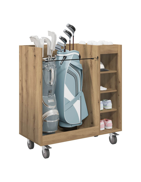 Armadio per Golf con ruota Rovere artigianale 90 x 45 x 98 cm