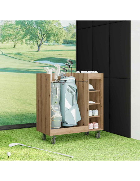 Armadio per Golf con ruota Rovere artigianale 90 x 45 x 98 cm