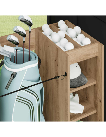 Armadio per Golf con ruota Rovere artigianale 90 x 45 x 98 cm