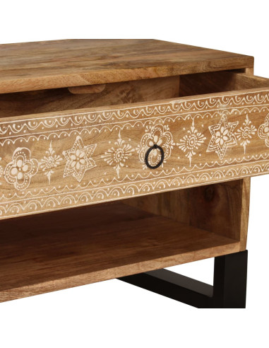 Mobile Porta TV in Legno Massello di Mango 120x30x40 cm
