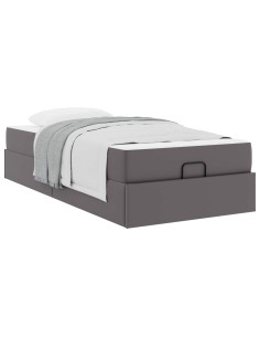 Struttura letto con materasso con materasso 2 pcs Grigio PVC 2