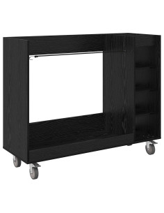 Armadio per Golf con ruota Rovere Nero 120 x 45 x 98 cm 2