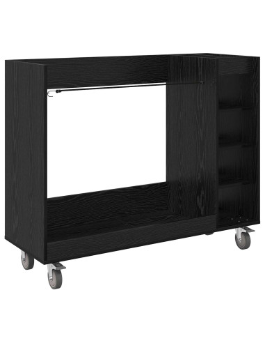 Armadio per Golf con ruota Rovere Nero 120 x 45 x 98 cm