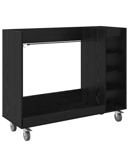 Armadio per Golf con ruota Rovere Nero 120 x 45 x 98 cm