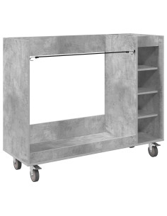 Armadio per Golf con ruota Grigio cemento 120 x 45 x 98 cm 2