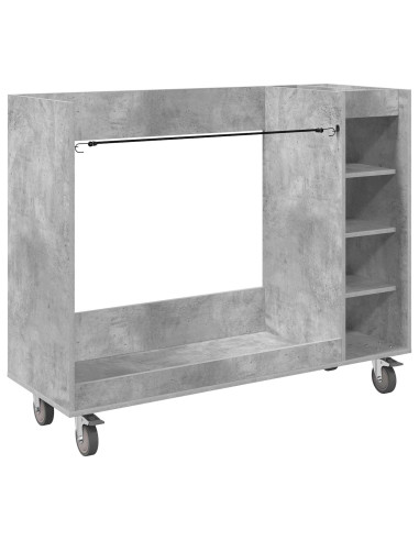 Armadio per Golf con ruota Grigio cemento 120 x 45 x 98 cm