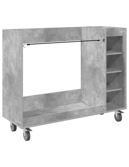 Armadio per Golf con ruota Grigio cemento 120 x 45 x 98 cm