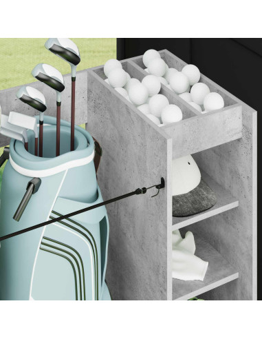 Armadio per Golf con ruota Grigio cemento 120 x 45 x 98 cm