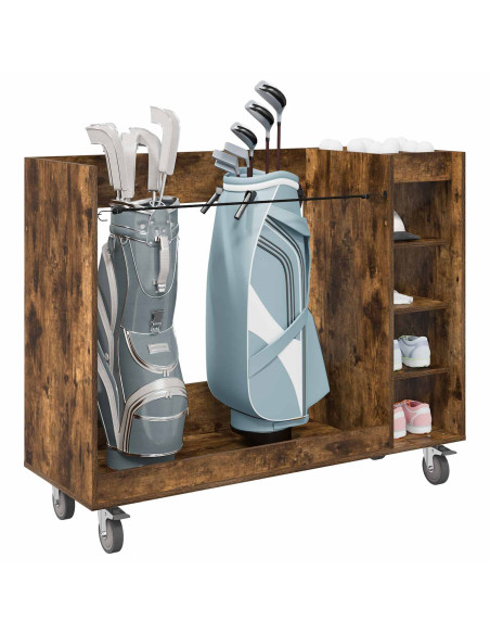 Armadio per Golf con ruota Rovere fumé 120 x 45 x 98 cm