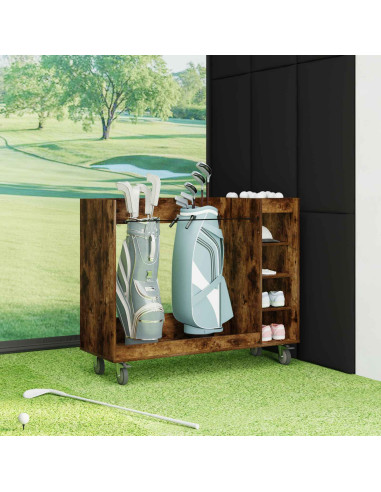 Armadio per Golf con ruota Rovere fumé 120 x 45 x 98 cm