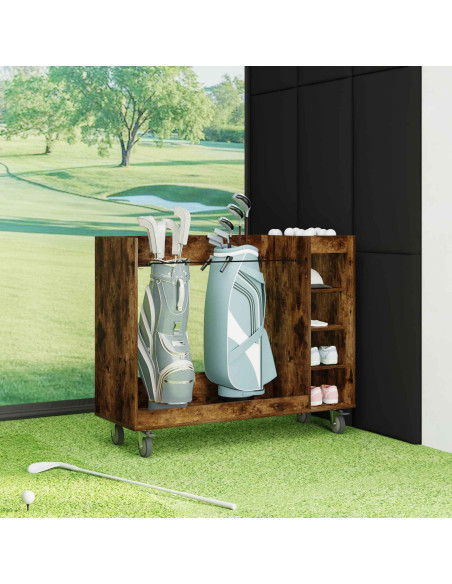 Armadio per Golf con ruota Rovere fumé 120 x 45 x 98 cm