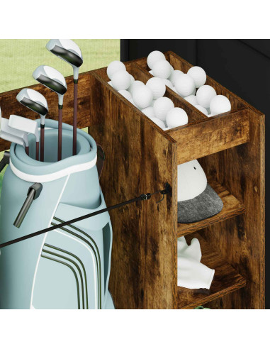 Armadio per Golf con ruota Rovere fumé 120 x 45 x 98 cm