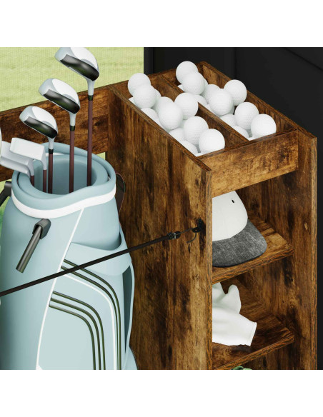 Armadio per Golf con ruota Rovere fumé 120 x 45 x 98 cm